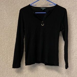 Long sleeve black tee.